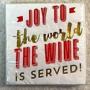 🎉 2/$10 Slant "Wine Is Served" Beverage Napkins
